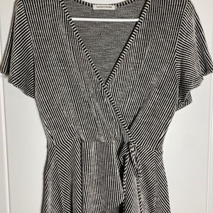 Caution to the Wind Striped Shirt with Strings